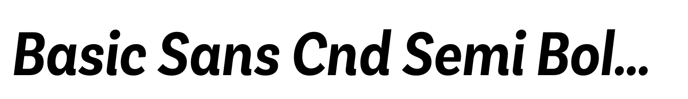 Basic Sans Cnd Semi Bold It
